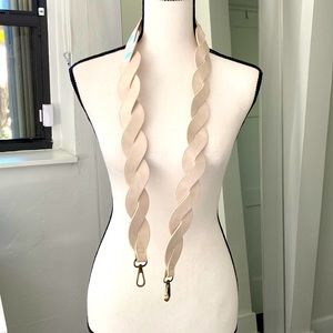 ANTHROPOLOGIE Braided Leather Strap for purse or camera EUC